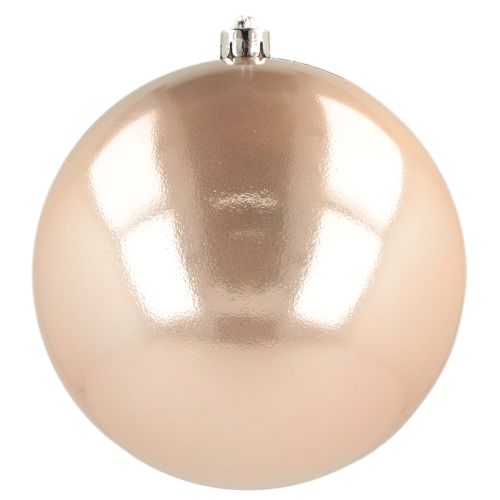 Boule de Noël en plastique or rose incassable Ø14cm