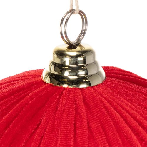 Boule de Noël en velours rouge