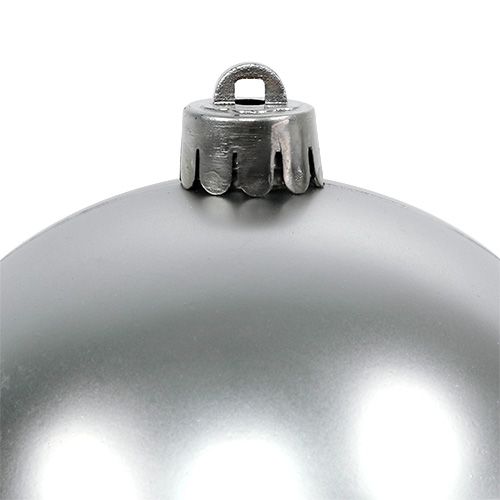 Article Boule de Noël argent Ø10cm 4pcs