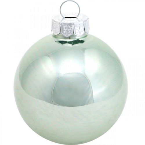 Floristik24 Décorations de sapin de Noël, mélange de boules de sapin, mini boules de Noël vert menthe H4,5cm Ø4cm verre véritable 24 pcs