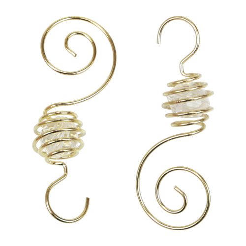 Floristik24 Cintre boule de Noël, cintre boule doré 7cm 6pcs