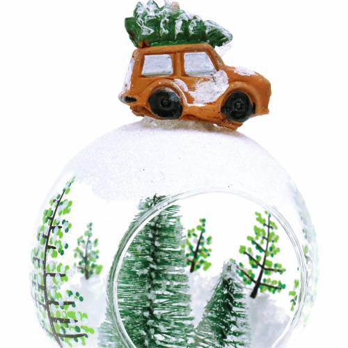 Floristik24 Boule de verre Décorations de sapin de Noël voiture Ø8cm 3pcs