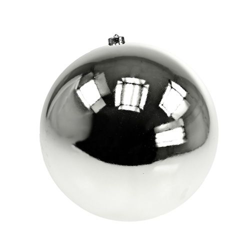 Article Boule de Noël en plastique moyenne Ø20cm argent