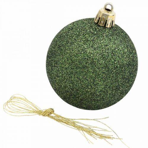 Floristik24 Boules de Noël, Décorations de l'Avent, Décorations pour arbres de Noël orange / doré / vert Ø5.5cm plastique 10pcs