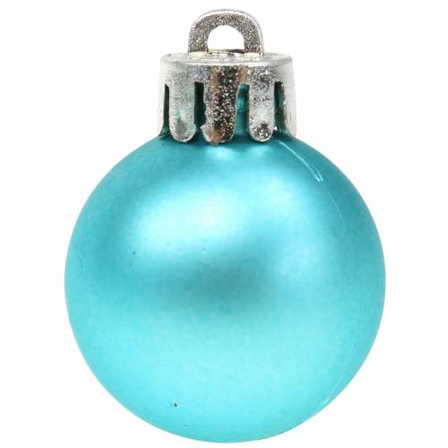 Article Décorations pour arbres de Noël Boule de Noël turquoise 3cm 14pcs