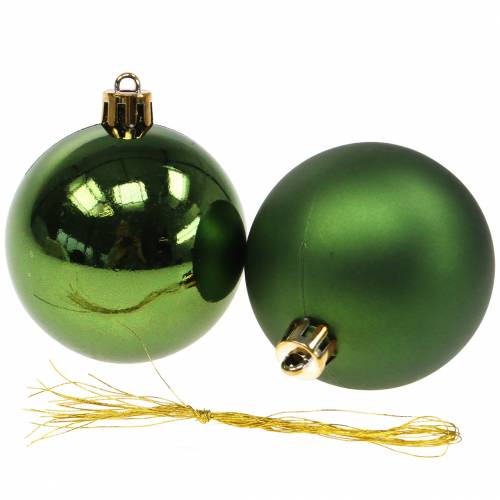 Floristik24 Décoration de sapin de Noël Boule de Noël verte Ø6cm 12 pcs