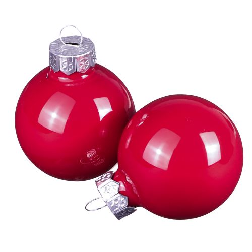 Floristik24 Boules de Noël boules d&#39;arbre en verre en rouge Ø4cm 24 pcs