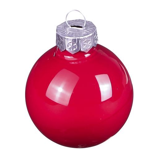 Article Boules de Noël boules d&#39;arbre en verre en rouge Ø4cm 24 pcs