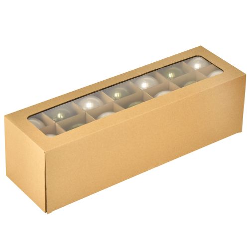 Article Boules de Noël boule en verre vert crème Ø60mm 24 pcs