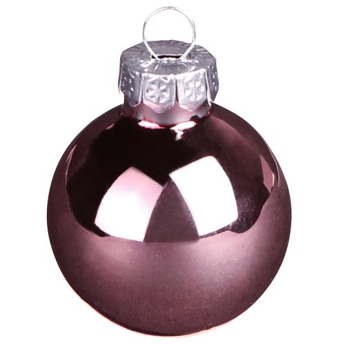 Article Boules de Noël en verre rose abricot mix mini Ø3cm 22 pcs