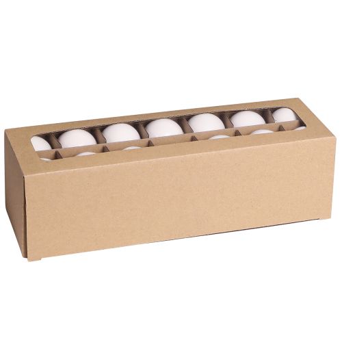 Article Boules de Noël en verre émaillé blanc mat Ø4cm 24 pcs