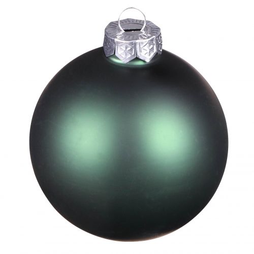 Article Boules de Noël boules de verre sapin vert gris Ø6cm 24 pcs