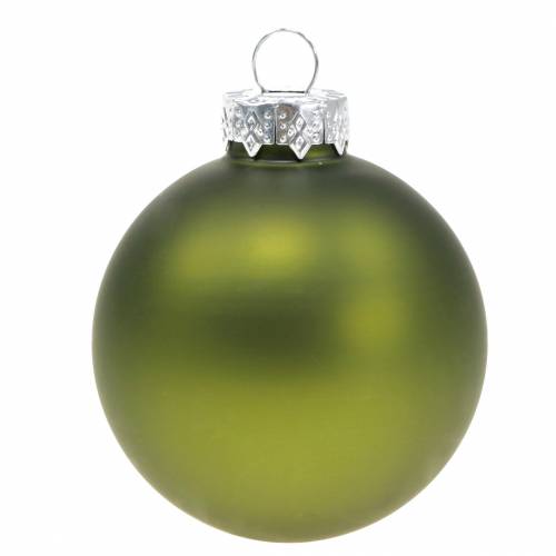 Article Boules de Noël en verre mélange vert Ø6cm 24 pcs