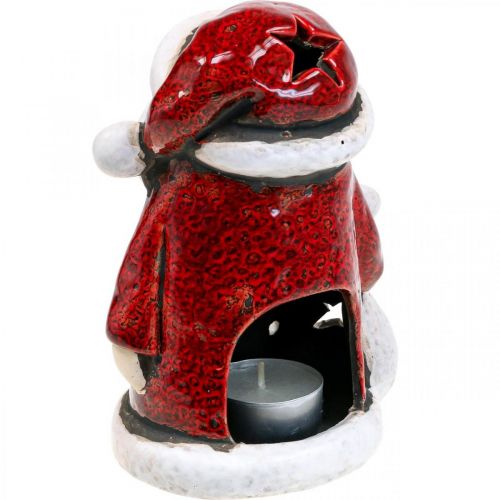 Article Photophore déco Père Noël Christmas H15cm