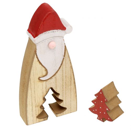 Floristik24 Père Noël en bois 17cm
