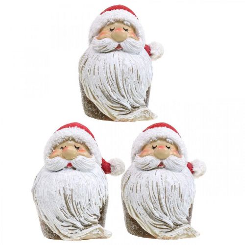 Article Décoration de table Père Noël Décoration de fenêtre Père Noël H8cm 3pcs