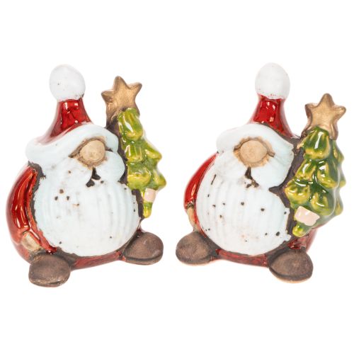 Figurine de Père Noël avec décoration de sapin de Noël, 7 cm, lot de 2 acheter | Floristik24.fr
