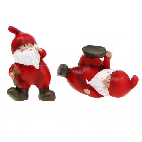 Floristik24 Père Noël 5-7,5cm Rouge 4pcs