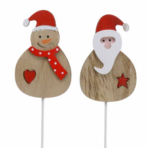 Bouchons déco Père Noël/Bonhomme de neige 7cm 12pcs