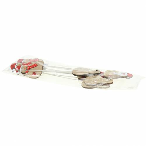 Floristik24 Bouchons déco Père Noël/Bonhomme de neige 7cm 12pcs