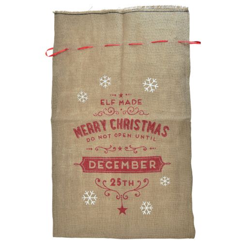 Floristik24 Sac de Noël Sac cadeau Sac de jute de Noël grand 80×48cm