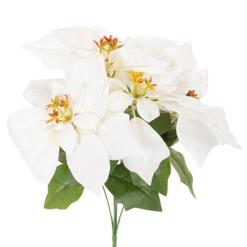 Kunstblume poinsettia blanc grande fleur 40 cm acheter | Floristik24.fr