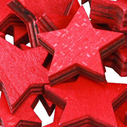 Floristik24 Décorations à disperser poinsettias en bois rouge Ø2,5–3,5 cm 36 pcs