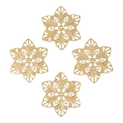Floristik24 Poinsettias étoiles décoration de Noël métal Ø6cm 36pcs