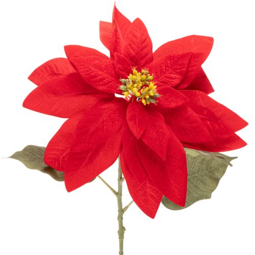 Fleur artificielle Poinsettia rouge sur tige 82 cm acheter | Floristik24.fr