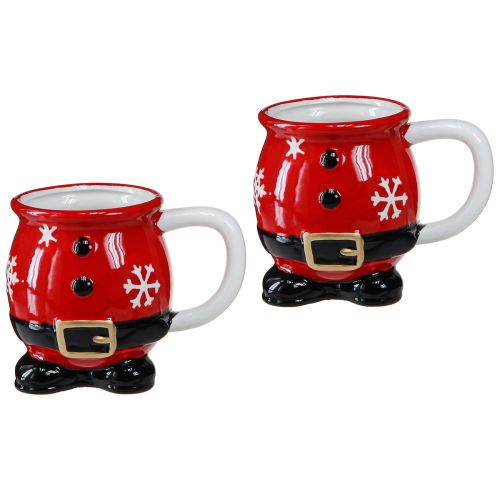 Article Tasse de Noël tasse en céramique Père Noël 10,5cm 2pcs