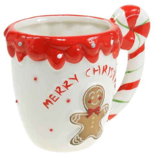 Floristik24 Tasse de Noël Joyeux Noël en céramique blanche H10,5cm