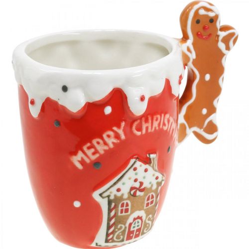 Tasse de Noël Merry Christmas rouge en céramique H10,5cm