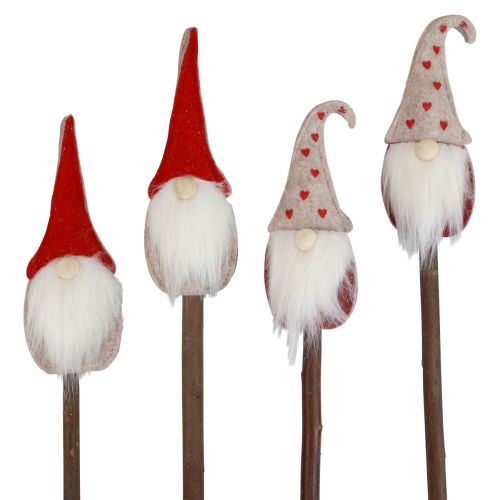 Floristik24 Nain de Noël sur piquet de jardin 48,5/50 cm 4 pcs