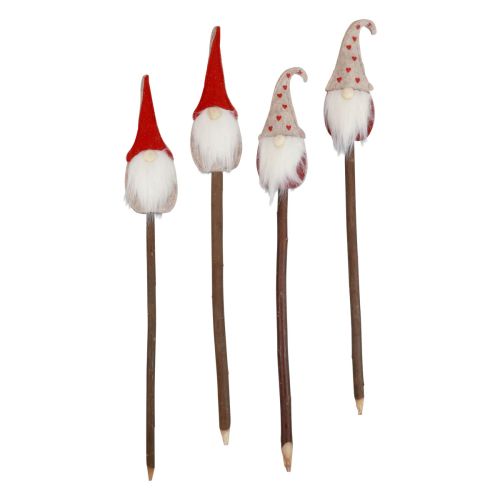 Floristik24 Nain de Noël sur piquet de jardin 48,5/50 cm 4 pcs