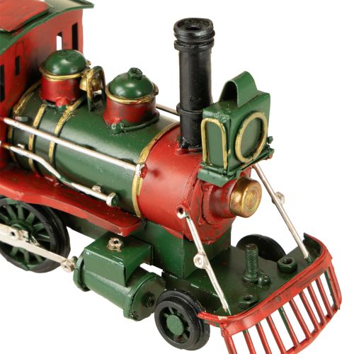Article Train de Noël avec locomotive en sapin vert de Noël 20cm