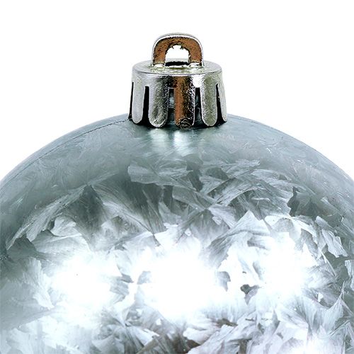 Floristik24 Boule de Noël plastique Ø8cm bleu glace 3pcs