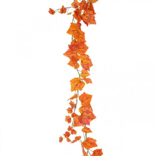 Floristik24 Guirlande feuilles de vigne guirlande feuilles rouge orange automne L210cm