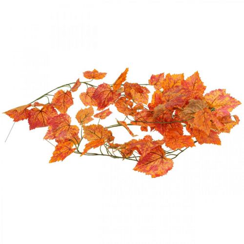 Floristik24 Guirlande feuilles de vigne guirlande feuilles rouge orange automne L210cm