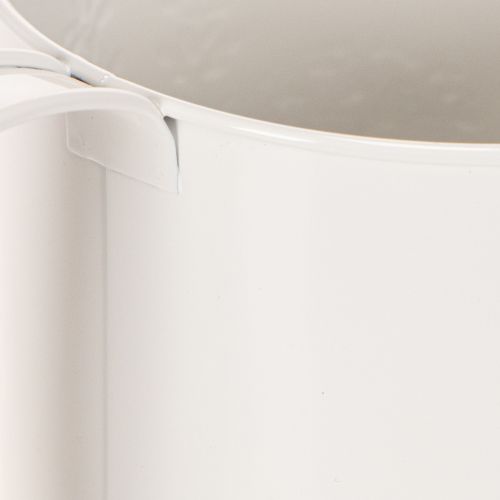 Arrosoir en métal blanc à motif floral, 13,5 cm, pot décoratif | Floristik24.fr
