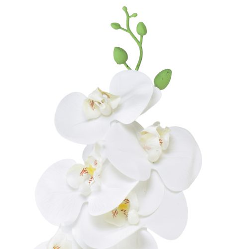 Article Orchidée Phalaenopsis artificielle blanche au toucher réaliste H83 cm