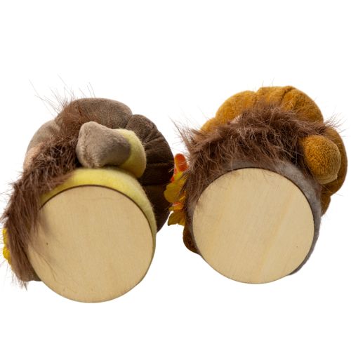 Figurines de citrouille lutins d'automne avec tournesol en tissu 16 cm lot de 2 | Floristik24.fr