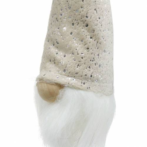 Floristik24 Nain avec chapeau pointu à suspendre crème 17cm L25cm 4pcs