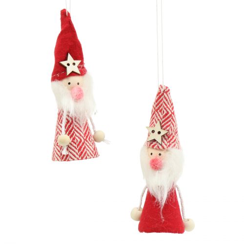 Floristik24 Gnome rouge, blanc 9cm 4 pcs