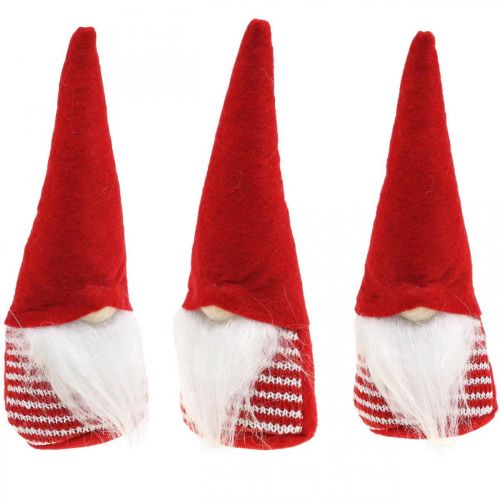 Déco elfe, décoration de Noël, Avent H17cm B6cm 3pcs
