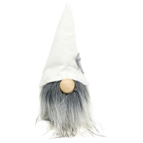 Article Lutins de Noël avec barbe blanc, gris 12cm 4 pcs