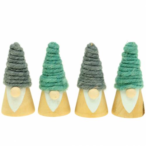 Floristik24 Décoration de Noël Figure en bois nain avec chapeau de laine 7cm 8pcs