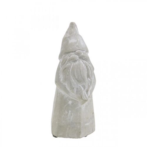 Figurine décorative elfe en béton Père Noël gris H18.5cm Figurine décorative elfe en béton Père Noël gris H18.5cm