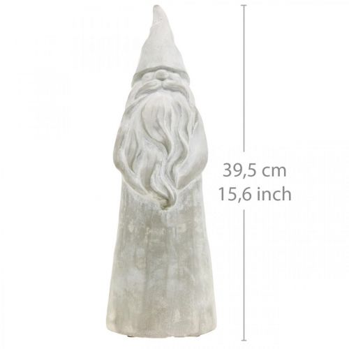 Floristik24 Figurine déco lutin en béton de noël lutin gris H39,5cm