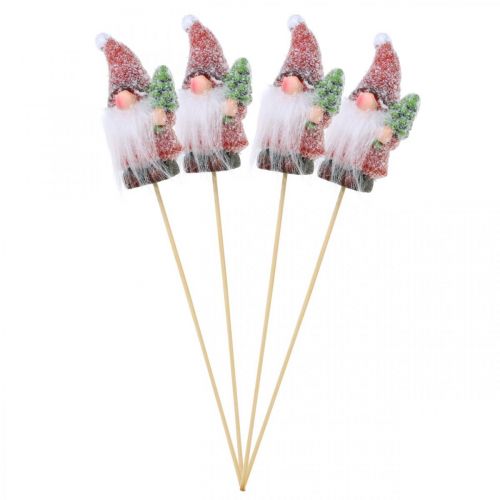 Article Nain décoratif Père Noël bouchon décoratif Noël 10cm 4 pcs