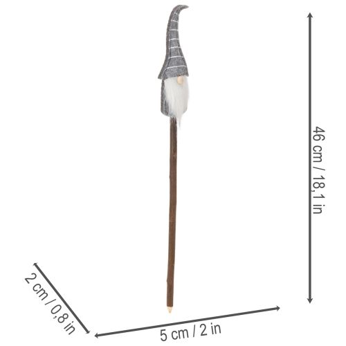 Figurines décoratives lutins en bois et tissu sur piquet 46 cm 6 pièces | Floristik24.fr